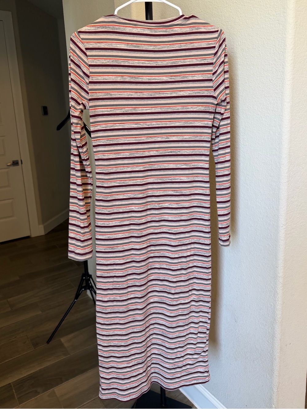 wild fable Striped Midi Dress in White, Red, Blue S - Picture 2 of 7